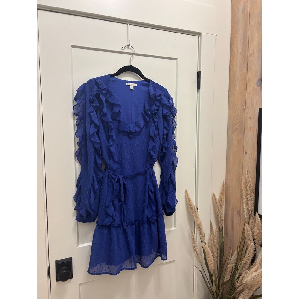 Cabo Ruffle Swiss Dot Mini Dress